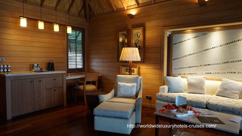 Four Seasons Resort Bora Bora overwater bungalow snorkel room bath bed Tahiti Society Islands Luxury Travel Virtuoso Izumi Ogawa Trip agent vacation advisor Vision French Polynesia Cruise ship boat Bora Bora ocean water sand beach