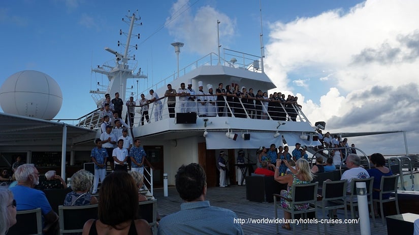 Paul Gauguin Cruises Tahiti & Society Islands Luxury Travel Virtuoso Izumi Ogawa Trip agent vacation advisor Vision French Polynesia Cruise ship boat Bora Bora ocean water sand beach Moorea